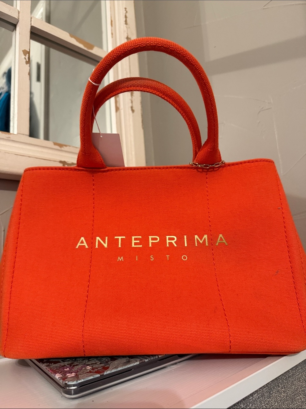 Anteprima Misto Orange Canvas Tote
